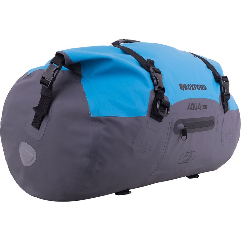 Oxford Aqua T50 Roll Bag Blue / Grey - 50 Litres FREE 1 YEAR Returns, FREE UK Delivery | ThrottleChimp