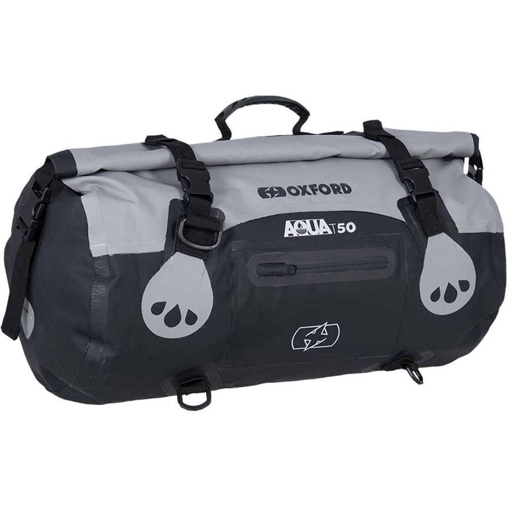 Oxford Aqua T50 Roll Bag Grey / Black - 50 Litres FREE 1 YEAR Returns, FREE UK Delivery | ThrottleChimp