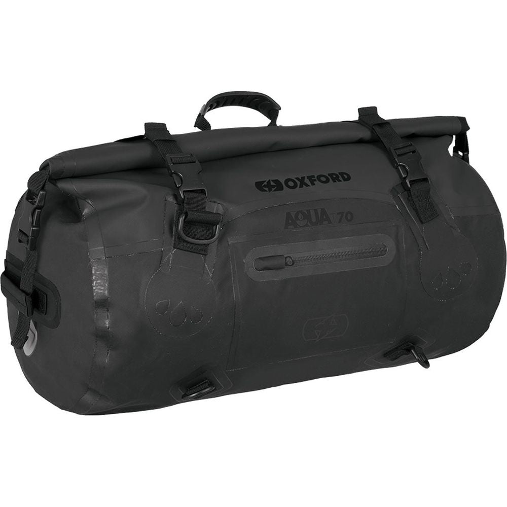 Oxford Aqua T70 Roll Bag Black - 70 Litres FREE 1 YEAR Returns, FREE UK Delivery | ThrottleChimp