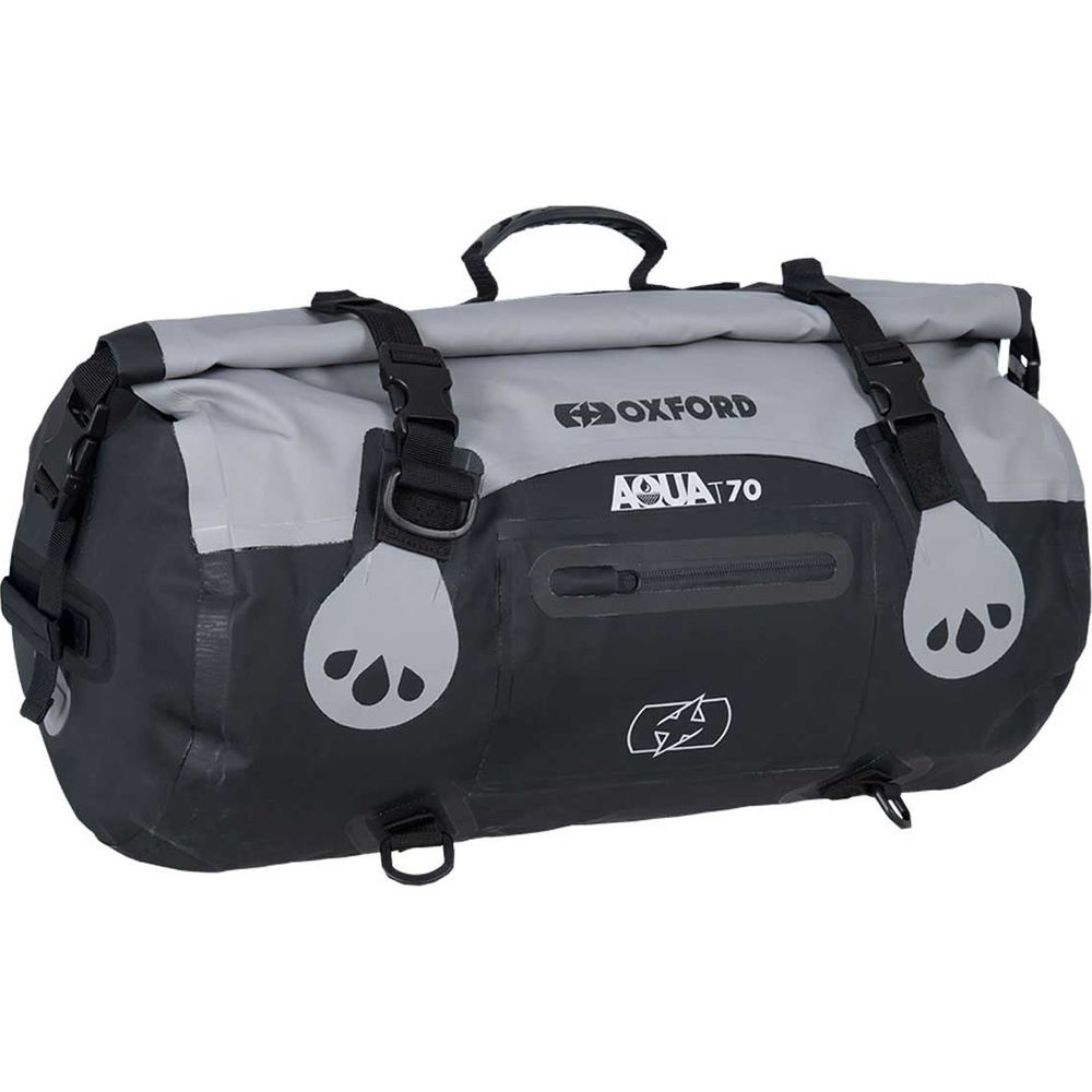 Oxford Aqua T70 Roll Bag Grey / Black - 70 Litres FREE 1 YEAR Returns, FREE UK Delivery | ThrottleChimp