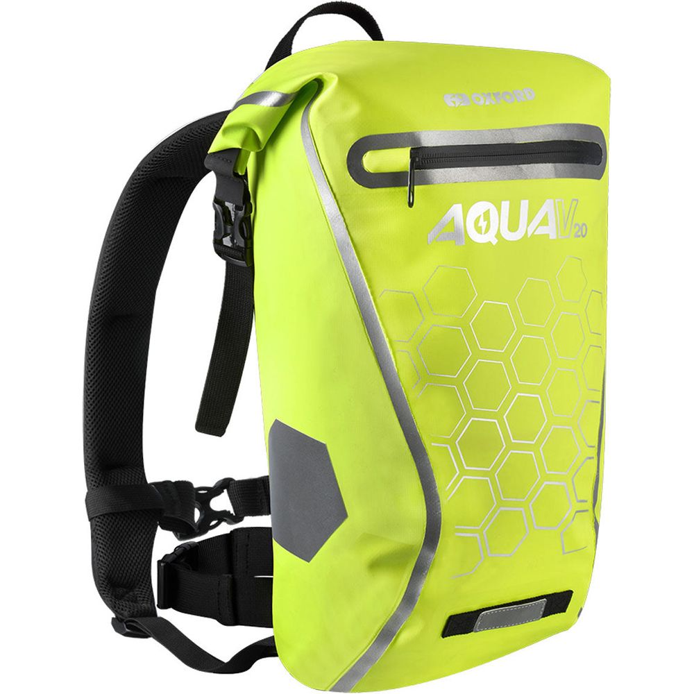 Oxford Aqua V20 Waterproof Backpack Fluo Yellow - 20 Litres FREE 1 YEAR Returns, FREE UK Delivery | ThrottleChimp
