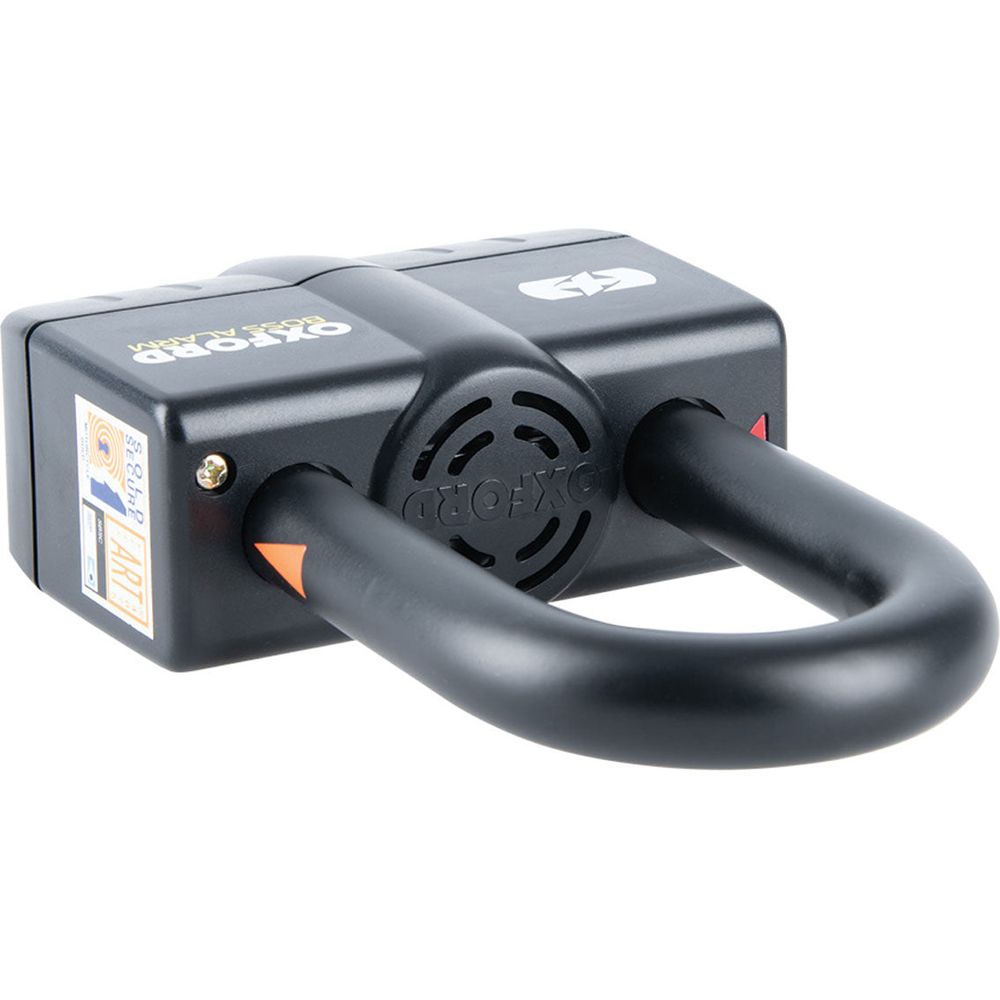 Oxford Boss Alarm Padlock / Disc Lock Black - 16mm FREE 1 YEAR Returns, FREE UK Delivery | ThrottleChimp