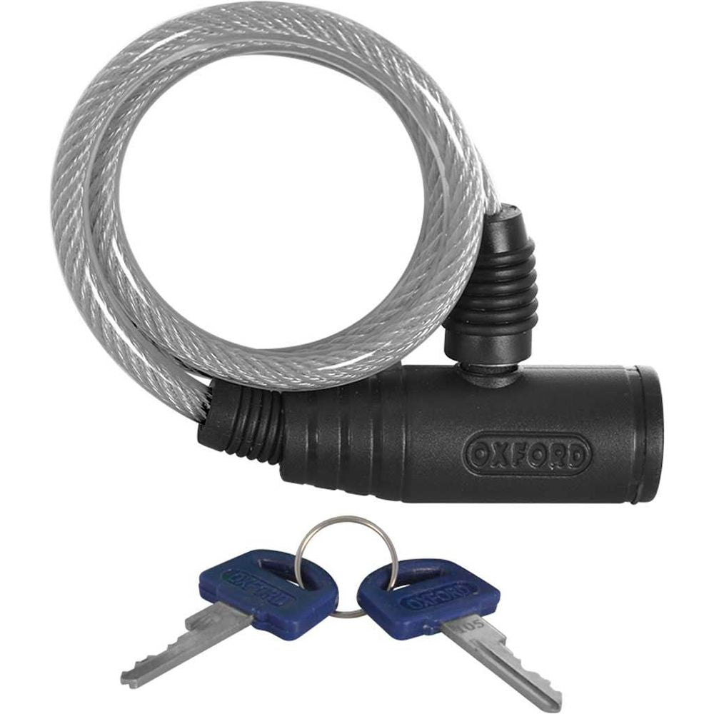 Oxford Bumper Cable Lock Clear - 600 mm x 6 mm FREE 1 YEAR Returns, FREE UK Delivery | ThrottleChimp
