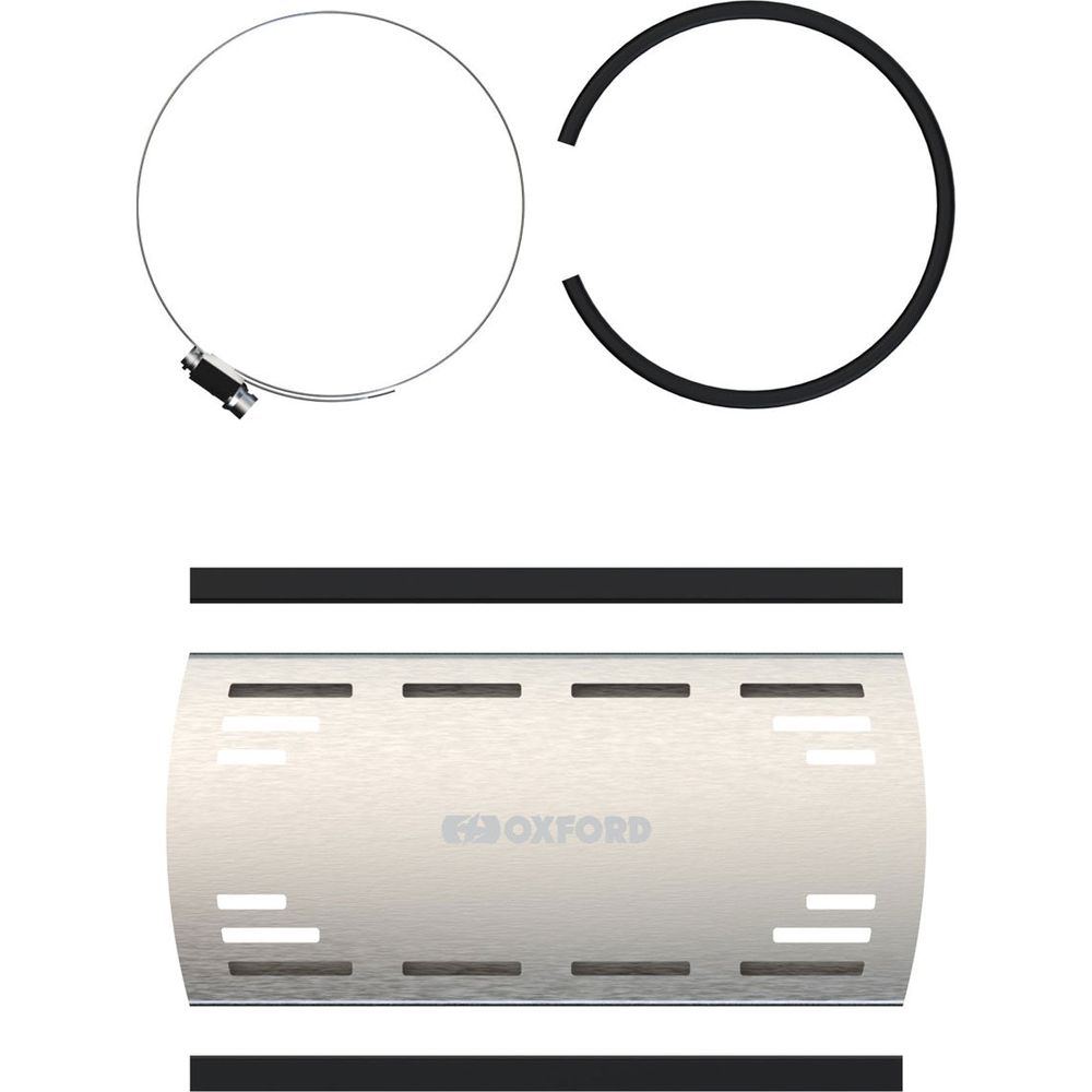 Oxford Can Guard Exhaust Heat Shield Silver FREE 1 YEAR Returns, FREE UK Delivery | ThrottleChimp