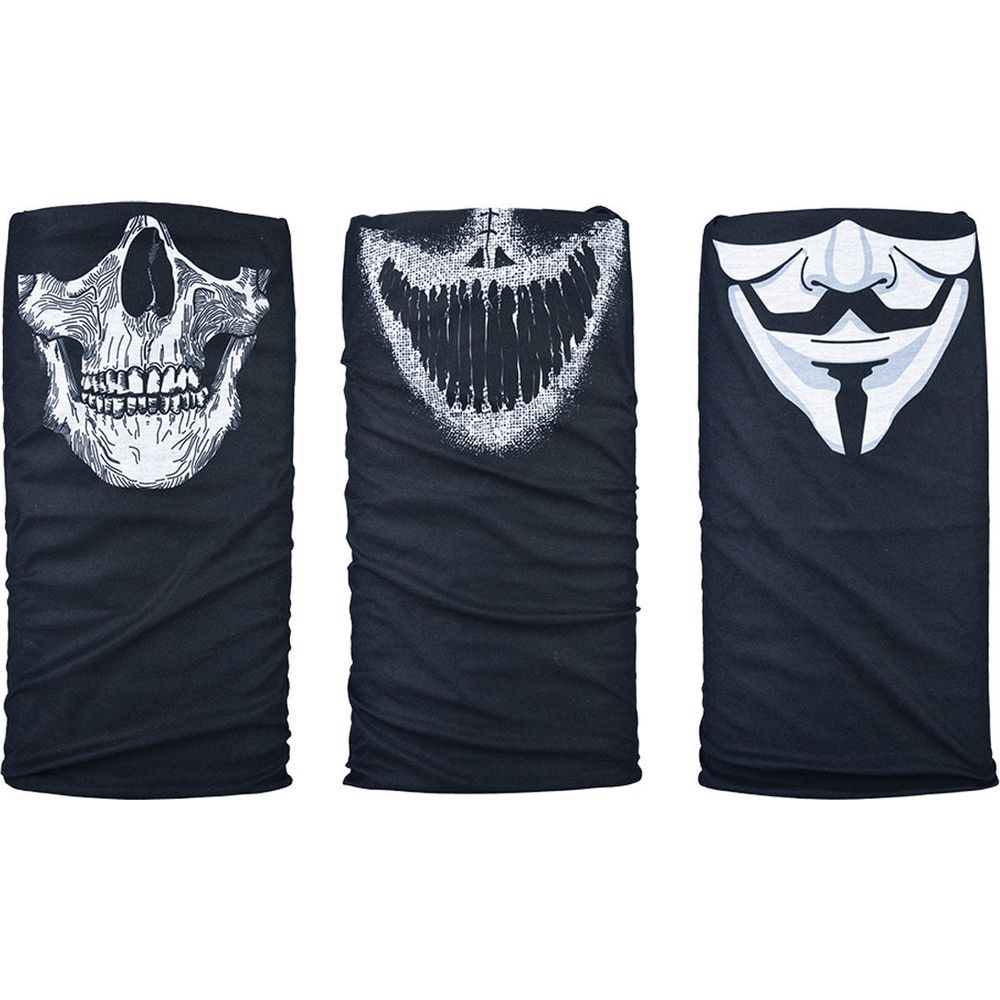 Oxford Comfy Multifunctional Head & Neckwear Black - Pack Of 3 FREE 1 YEAR Returns, FREE UK Delivery | ThrottleChimp