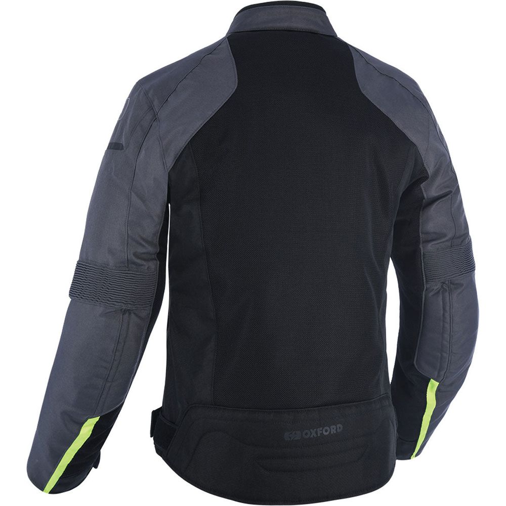Oxford Delta 1.0 Air Textile Jacket Black / Grey / Fluo Yellow FREE 1 YEAR Returns, FREE UK Delivery | ThrottleChimp