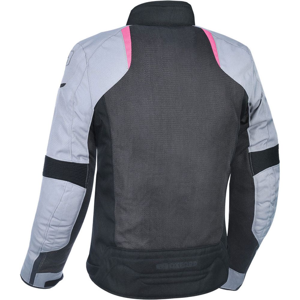 Oxford Iota 1.0 Air Ladies Textile Jacket Black / Grey / Pink FREE 1 YEAR Returns, FREE UK Delivery | ThrottleChimp