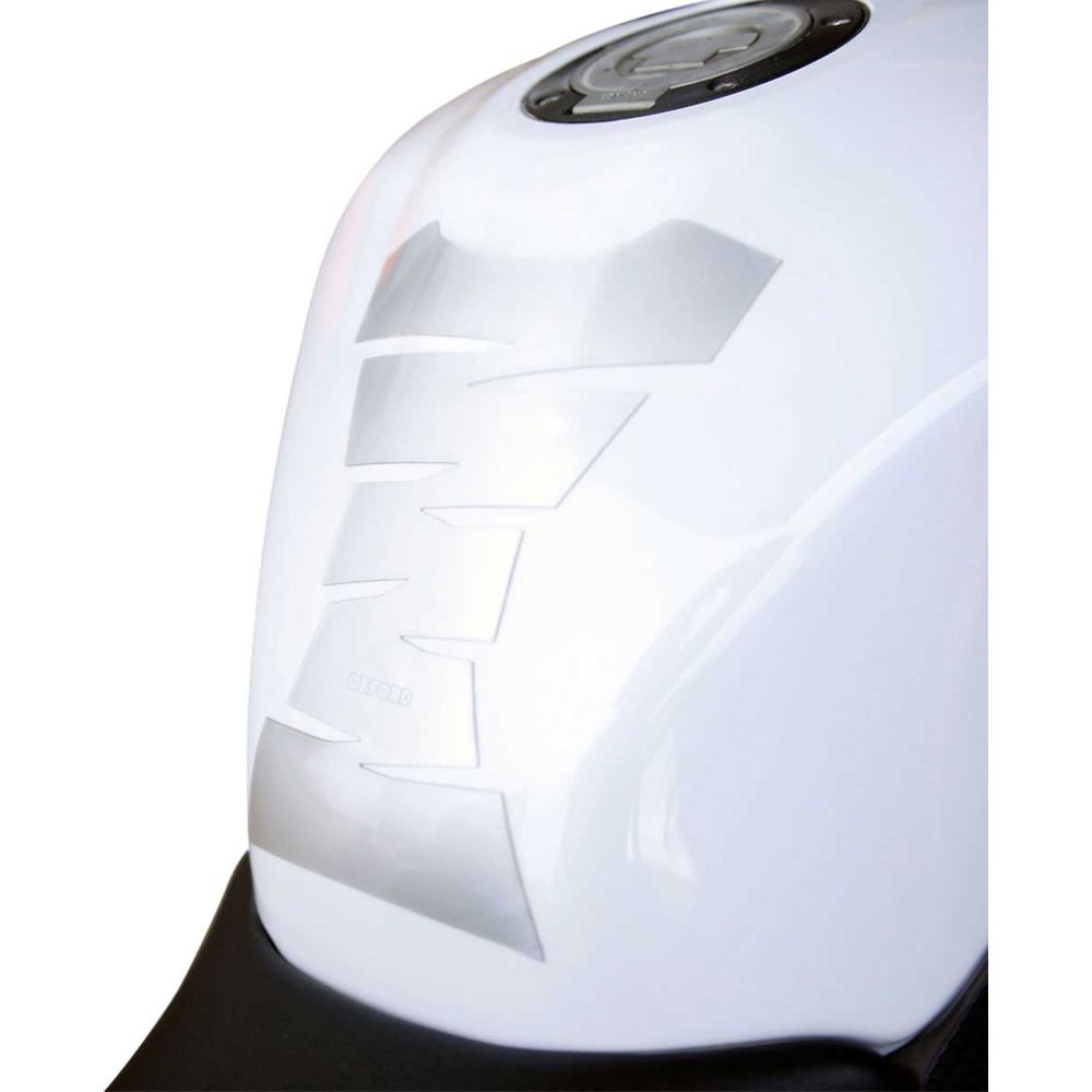 Oxford Jagged Tank Pad Silver FREE 1 YEAR Returns, FREE UK Delivery | ThrottleChimp