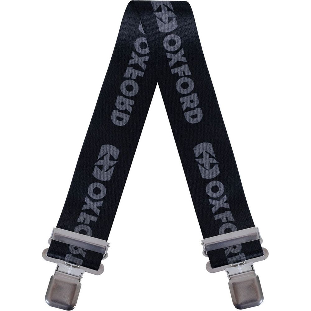 Oxford Riggers Trousers Braces Oxford Logo Black / Grey FREE 1 YEAR Returns, FREE UK Delivery | ThrottleChimp