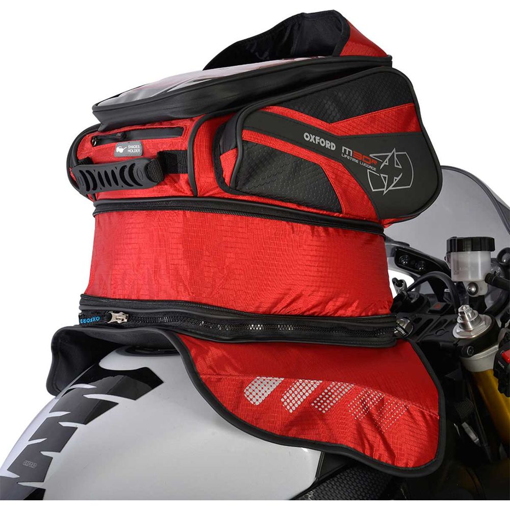 Oxford M30R Tank Bag Red - 30 Litres FREE 1 YEAR Returns, FREE UK Delivery | ThrottleChimp