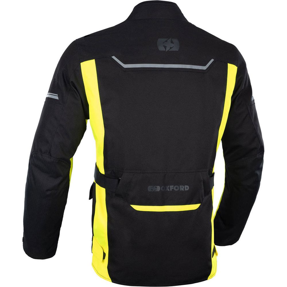 Oxford Metro 2.0 Textile Jacket Black / Fluo Yellow FREE 1 YEAR Returns, FREE UK Delivery | ThrottleChimp