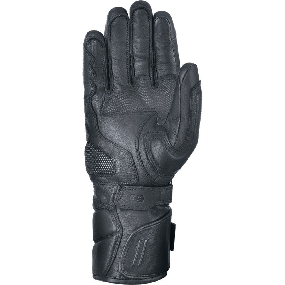 Oxford Mondial Long Leather Gloves Tech Black FREE 1 YEAR Returns, FREE UK Delivery | ThrottleChimp