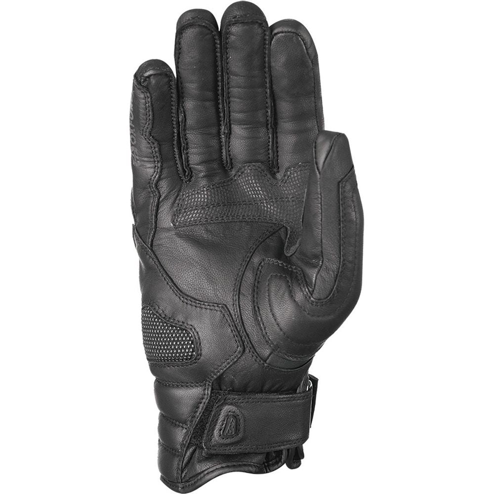 Oxford Mondial Short Leather Gloves Tech Black FREE 1 YEAR Returns, FREE UK Delivery | ThrottleChimp