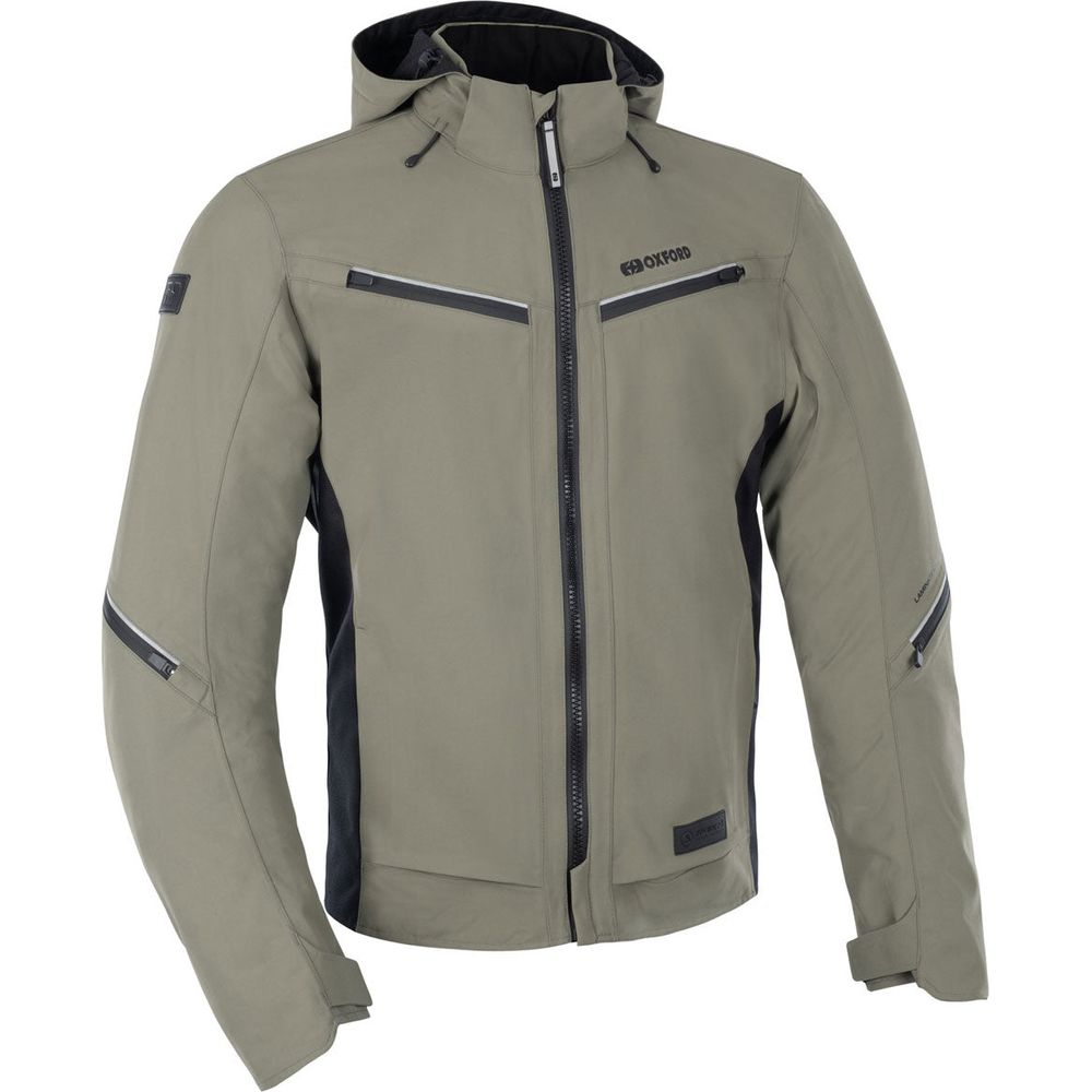 Oxford Mondial Street Dry2Dry Textile Jacket Khaki FREE 1 YEAR Returns, FREE UK Delivery | ThrottleChimp