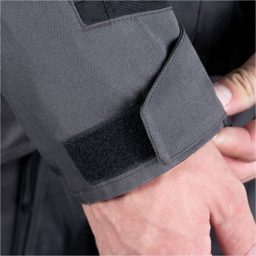 Oxford Rockland Textile Jacket Charcoal / Black / Red FREE 1 YEAR Returns, FREE UK Delivery | ThrottleChimp