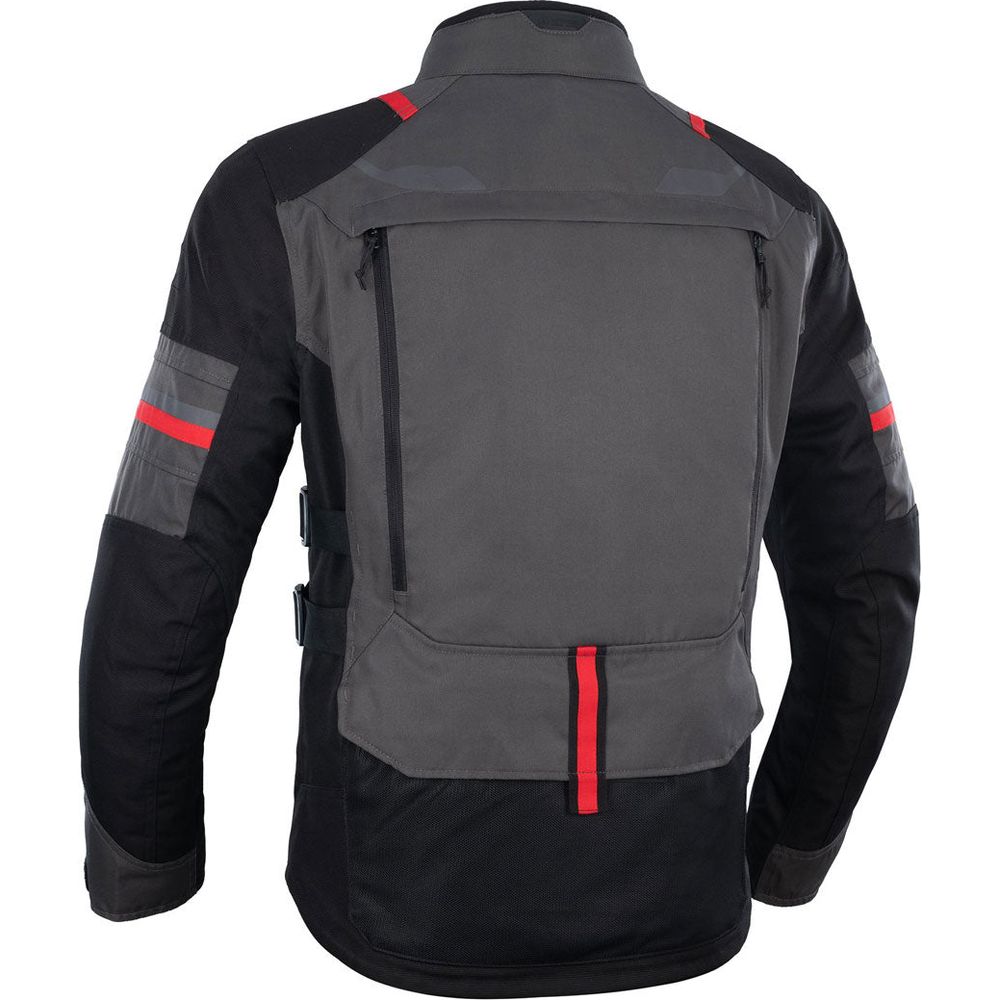 Oxford Rockland Textile Jacket Charcoal / Black / Red FREE 1 YEAR Returns, FREE UK Delivery | ThrottleChimp