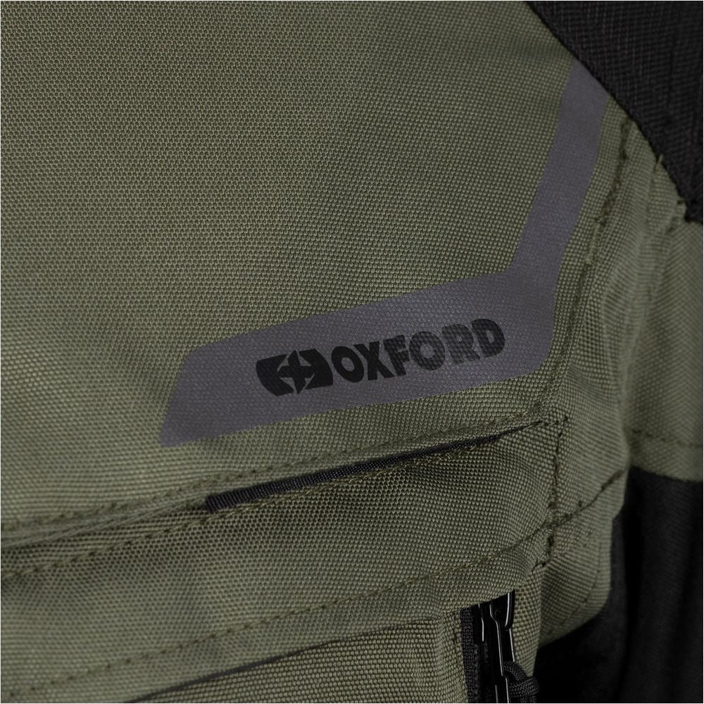 Oxford Rockland Textile Jacket Khaki / Black / Fluo Yellow FREE 1 YEAR Returns, FREE UK Delivery | ThrottleChimp