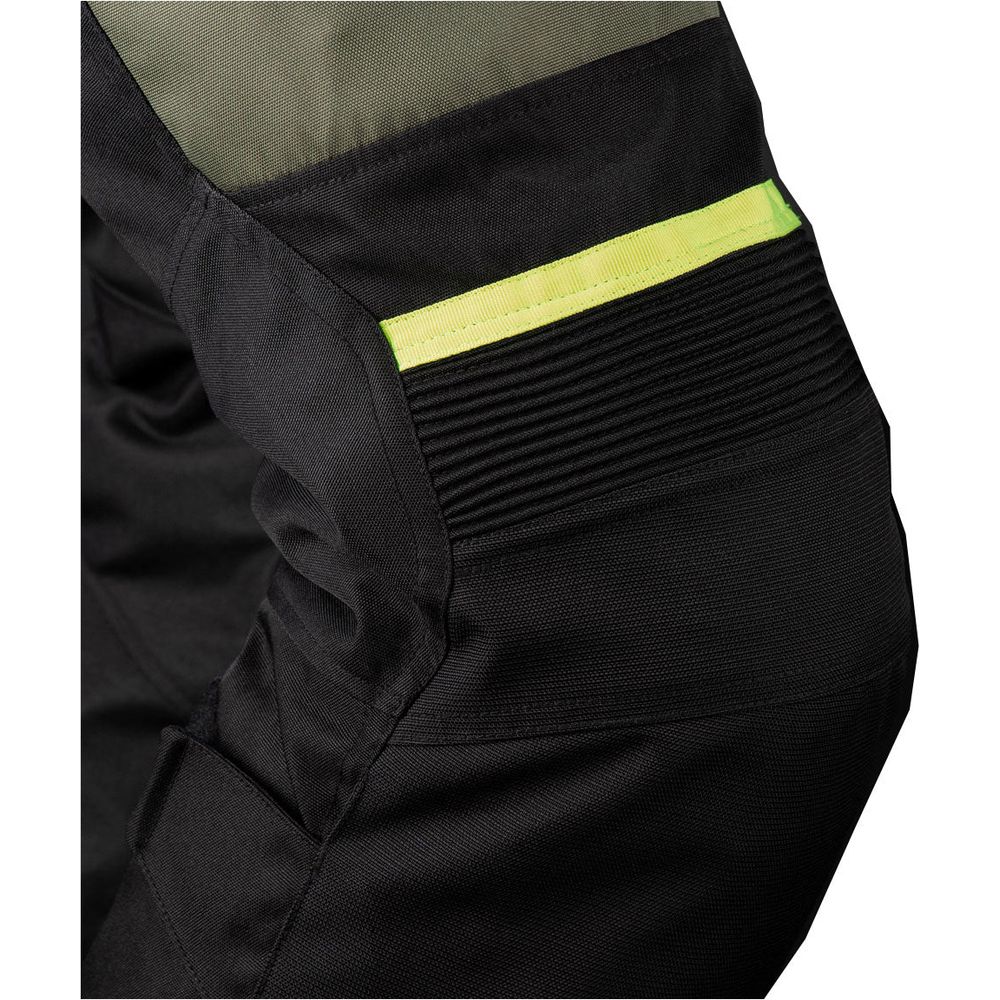 Oxford Rockland Textile Trouser Khaki / Black / Fluo Yellow FREE 1 YEAR Returns, FREE UK Delivery | ThrottleChimp
