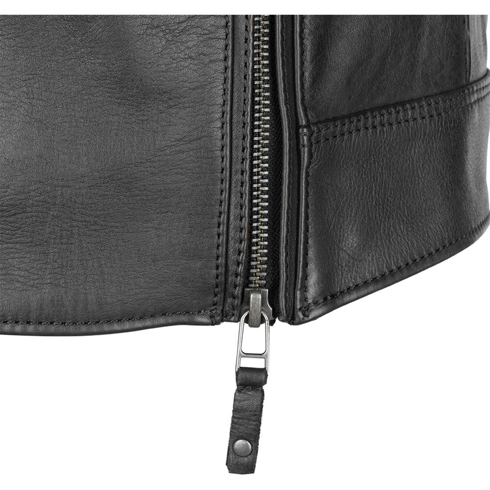 Oxford Route 73 2.0 Leather Jacket Black FREE 1 YEAR Returns, FREE UK Delivery | ThrottleChimp