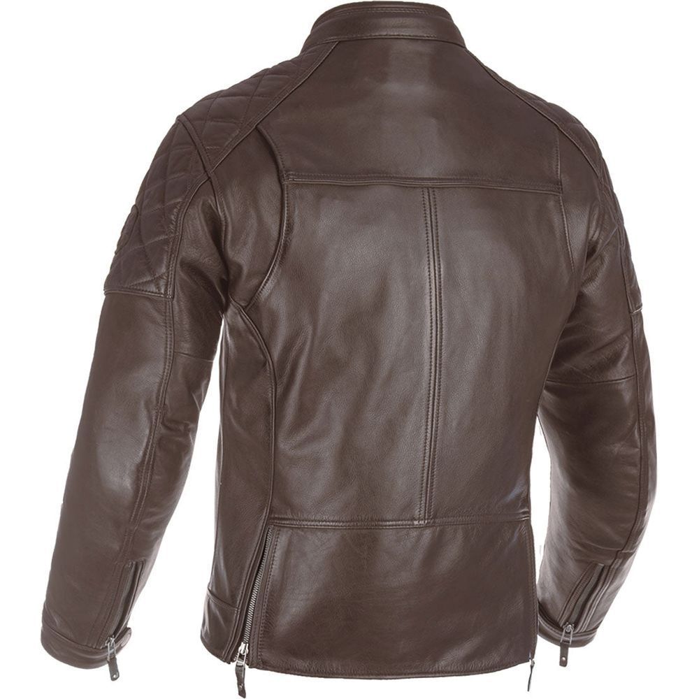 Oxford Route 73 2.0 Leather Jacket Brown FREE 1 YEAR Returns, FREE UK Delivery | ThrottleChimp