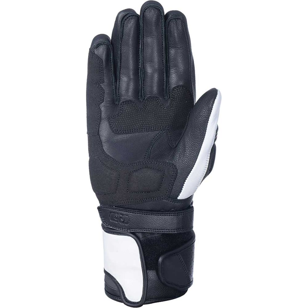 Oxford RP-2 2.0 Sports Long Leather Gloves Stealth Black / White / Red FREE 1 YEAR Returns, FREE UK Delivery | ThrottleChimp