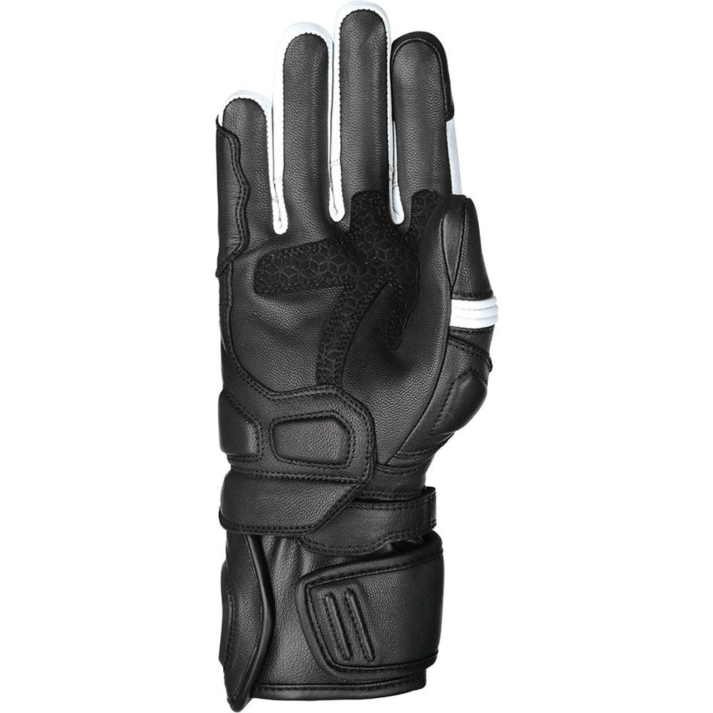 Oxford RP-2R Waterproof Leather Gloves Black / White FREE 1 YEAR Returns, FREE UK Delivery | ThrottleChimp