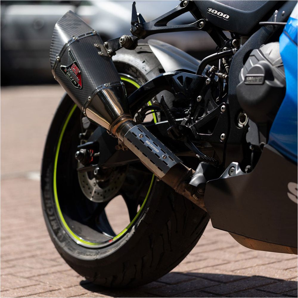 Oxford Scrambler Exhaust Heat Shield Silver FREE 1 YEAR Returns, FREE UK Delivery | ThrottleChimp