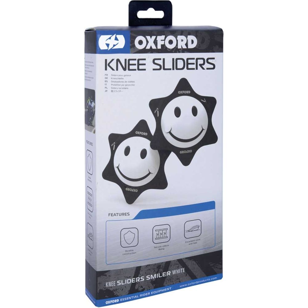 Oxford Smiler Knee Sliders White FREE 1 YEAR Returns, FREE UK Delivery | ThrottleChimp