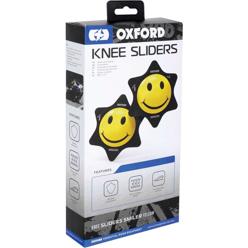Oxford Smiler Knee Sliders Yellow FREE 1 YEAR Returns, FREE UK Delivery | ThrottleChimp
