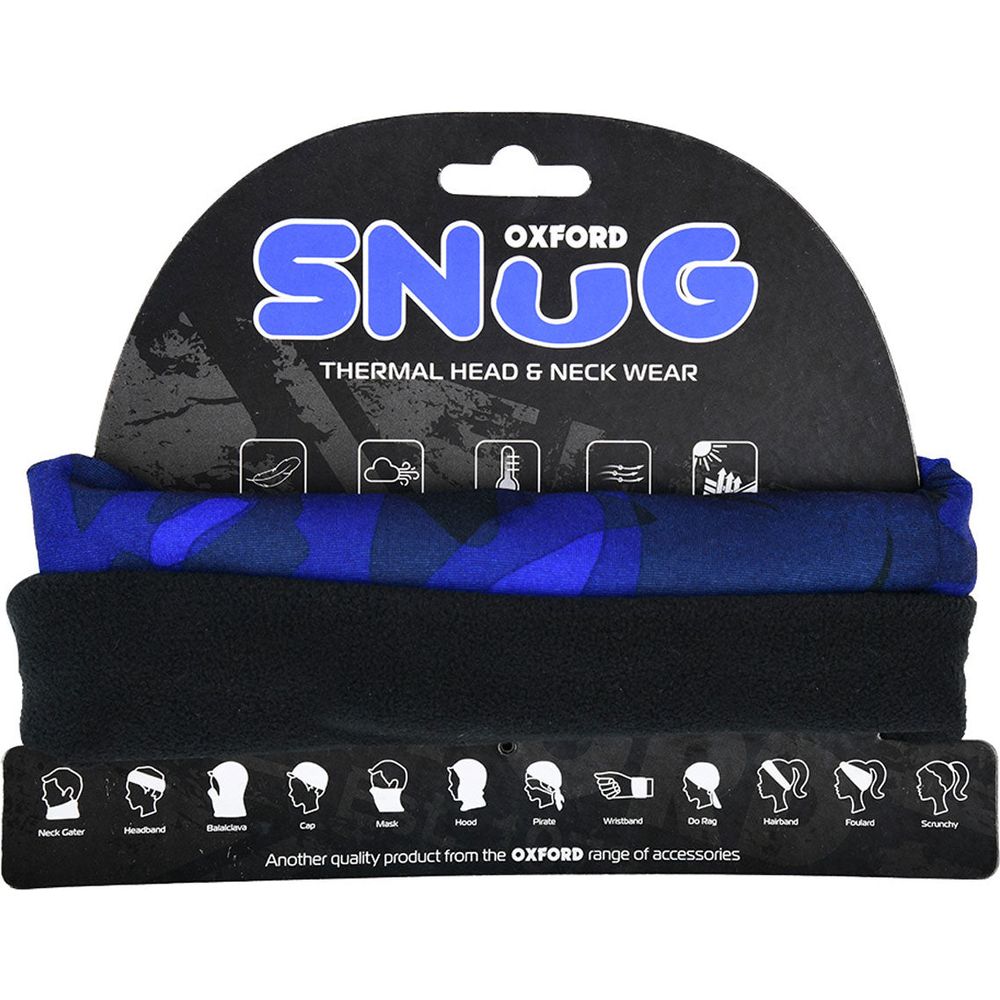 Oxford Snug Thermal Head & Neckwear Havoc Blue FREE 1 YEAR Returns, FREE UK Delivery | ThrottleChimp