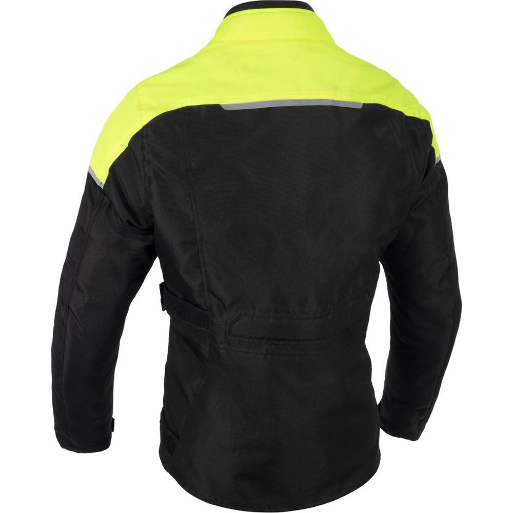 Spartan Waterproof Ladies Long Textile Jacket Black / Fluo Yellow FREE 1 YEAR Returns, FREE UK Delivery | ThrottleChimp