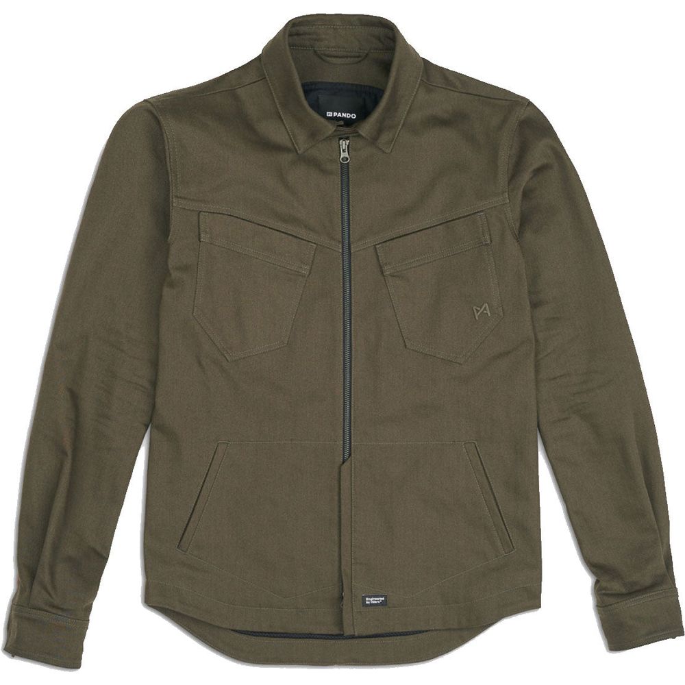 Pando Moto Capo Cor 02 Unisex Riding Shirt Olive FREE 1 YEAR Returns, FREE UK Delivery | ThrottleChimp