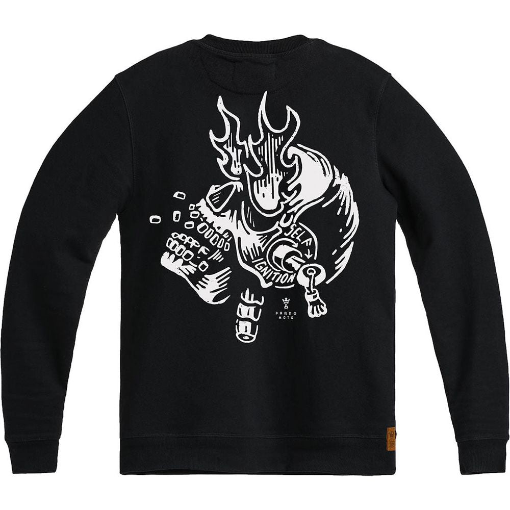 Pando Moto John Ignition Sweatshirt Black FREE 1 YEAR Returns, FREE UK Delivery | ThrottleChimp
