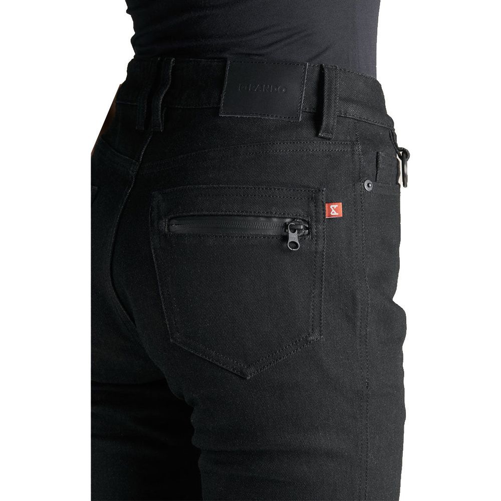 Pando Moto Kissaki Arm 01 Ladies Skinny Fit Denim Jeans Black FREE 1 YEAR Returns, FREE UK Delivery | ThrottleChimp