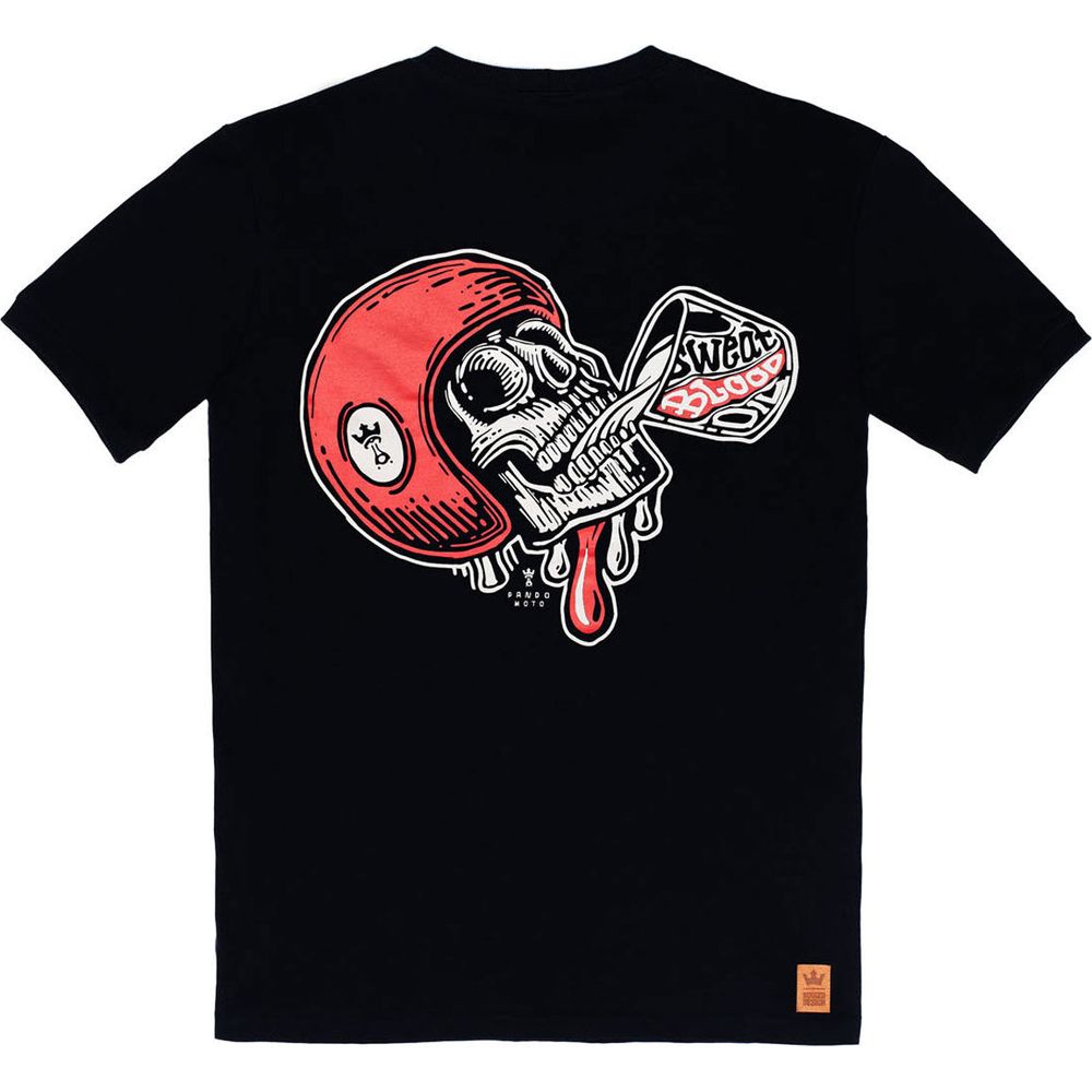 Pando Moto Mike Red Skull T-Shirt Black FREE 1 YEAR Returns, FREE UK Delivery | ThrottleChimp