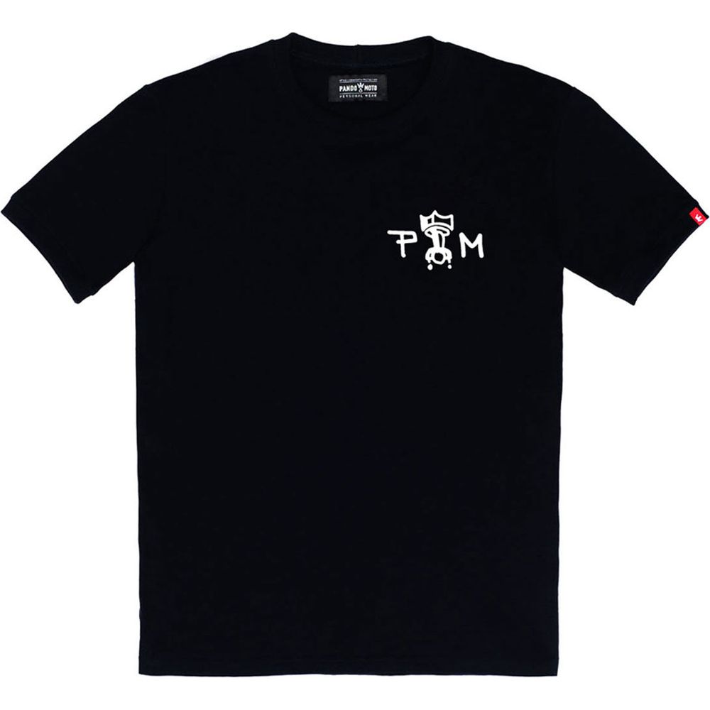 Pando Moto Mike Red Skull T-Shirt Black FREE 1 YEAR Returns, FREE UK Delivery | ThrottleChimp