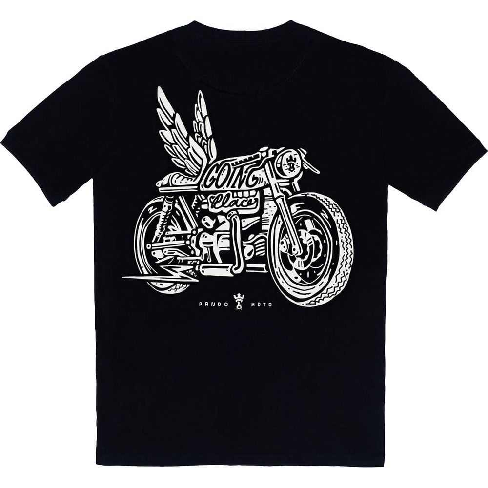 Pando Moto Mike Moto Wing T-Shirt Black FREE 1 YEAR Returns, FREE UK Delivery | ThrottleChimp