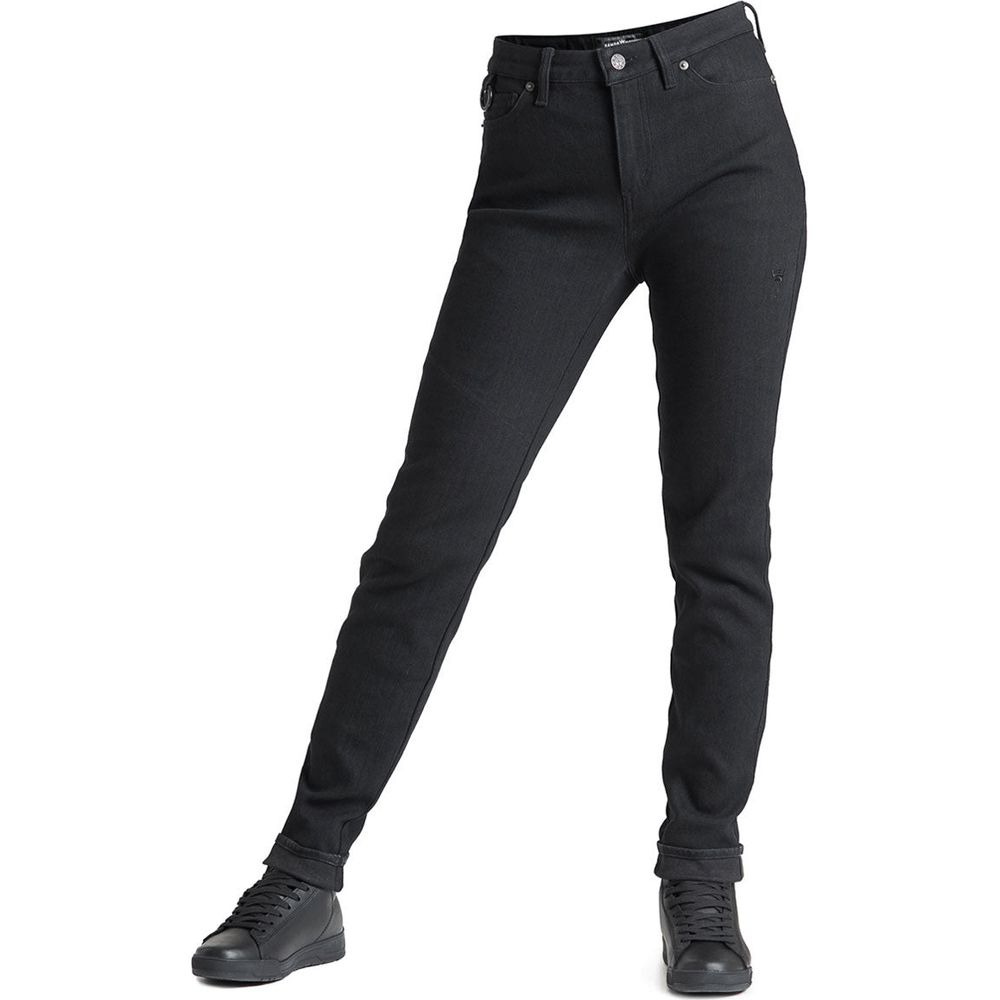 Pando Moto Kissaki Dyn 01 Ladies Denim Jeans Black FREE 1 YEAR Returns, FREE UK Delivery | ThrottleChimp