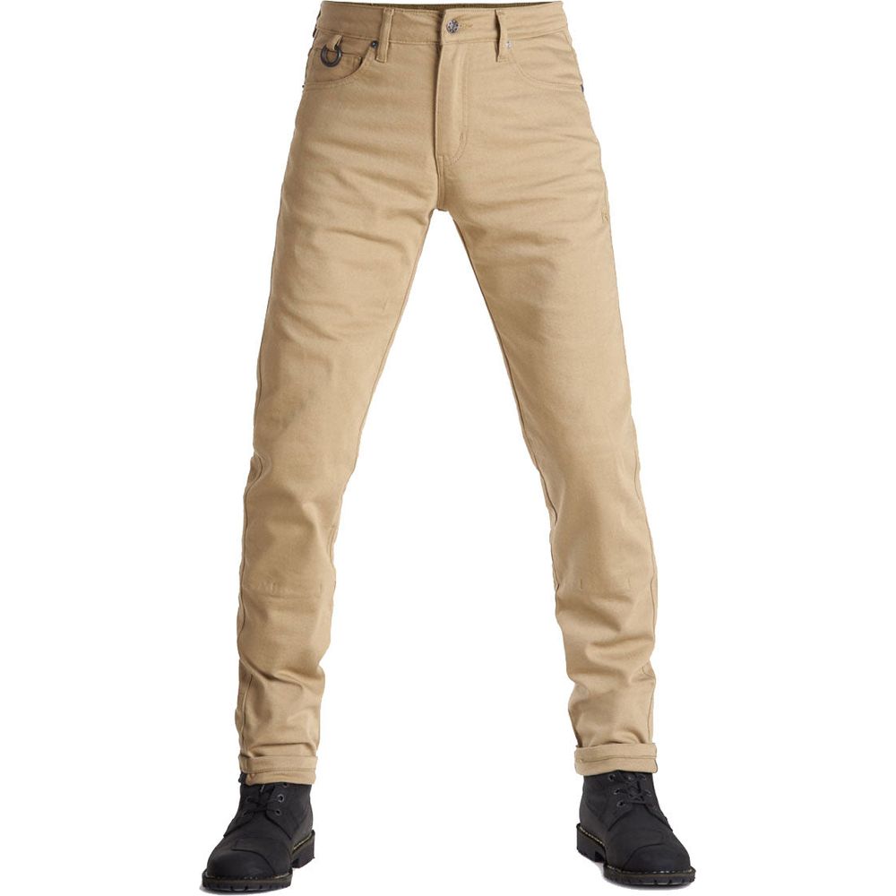 Pando Moto Robby Slim Fit Denim Jeans Beige FREE 1 YEAR Returns, FREE UK Delivery | ThrottleChimp