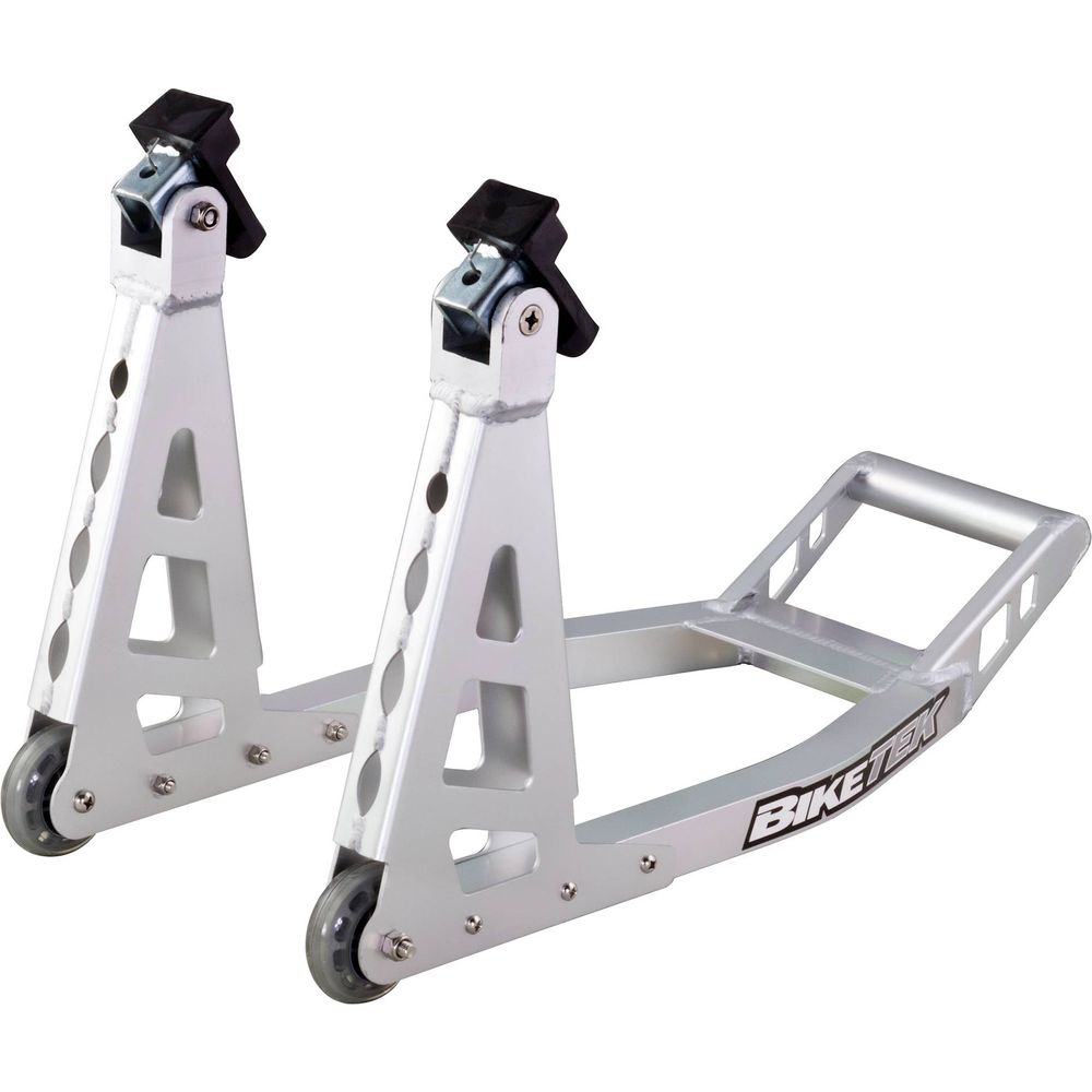 BikeTek Aluminium Box Section Front Paddock Stand Silver FREE 1 YEAR Returns, FREE UK Delivery | ThrottleChimp