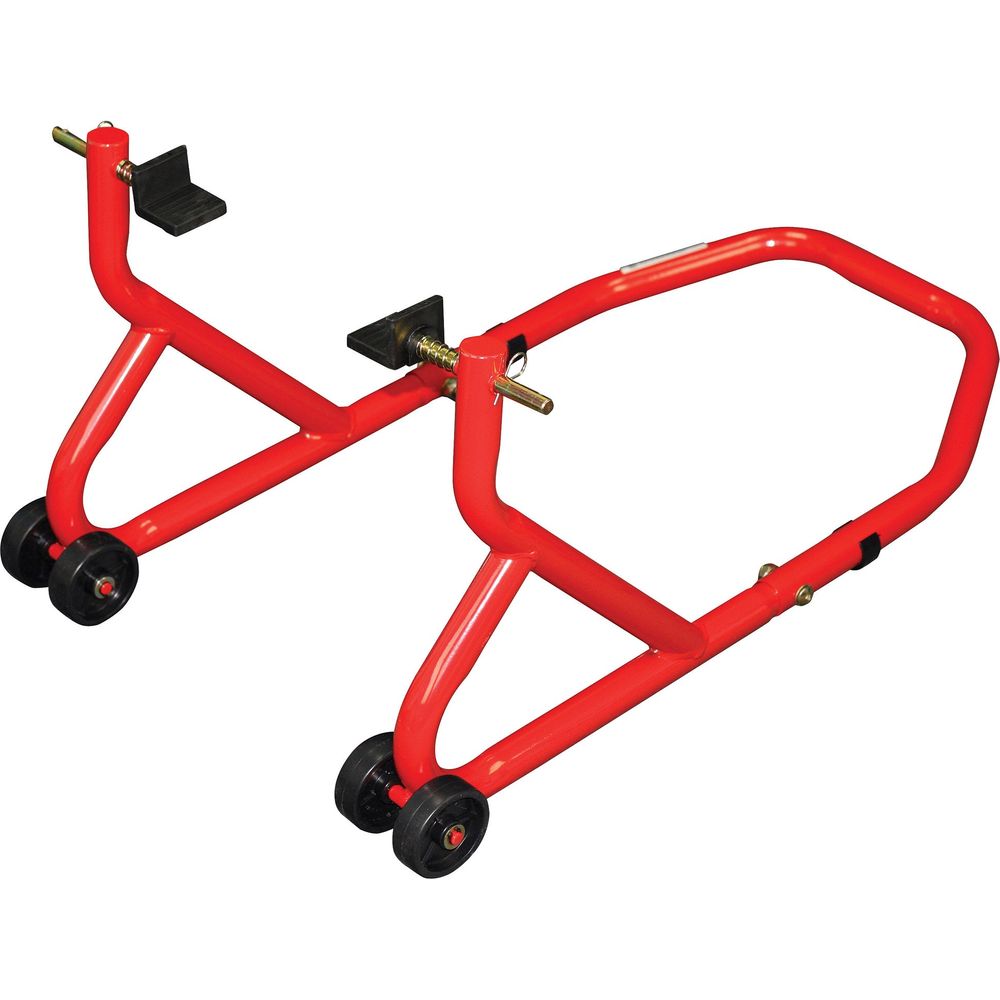 BikeTek Series 3 Front And Rear Track Paddock Stand Set Red FREE 1 YEAR Returns, FREE UK Delivery | ThrottleChimp