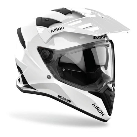 Airoh Bandit Adventure Helmet Color Gloss White FREE 1 YEAR Returns, FREE UK Delivery | ThrottleChimp