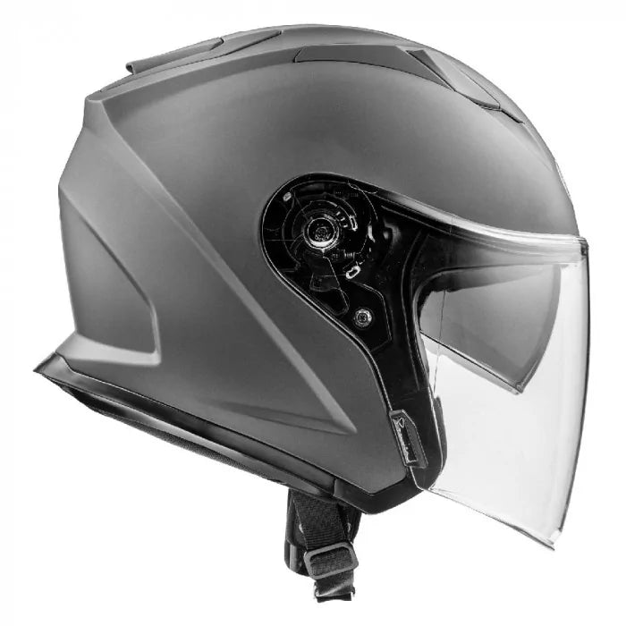 Premier Dokker U17 Open Face Helmet Gunmetal FREE 1 YEAR Returns, FREE UK Delivery | ThrottleChimp