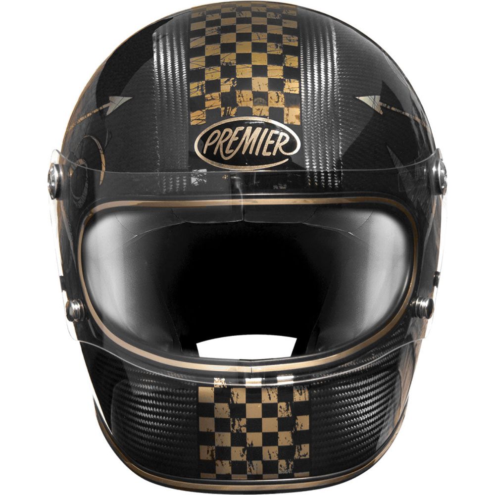Premier Trophy NX Full Face Helmet Carbon / Gold FREE 1 YEAR Returns, FREE UK Delivery | ThrottleChimp