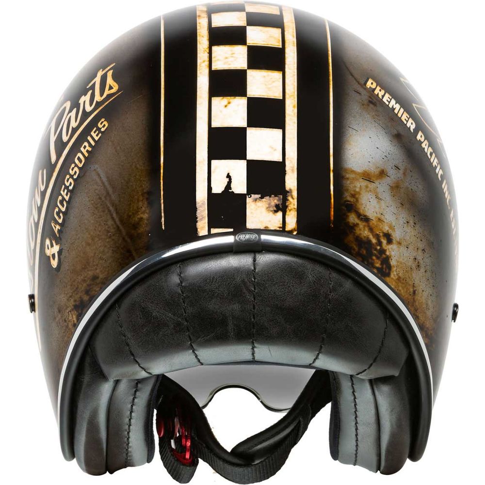 Premier Vintage OP 9 Open Face Helmet Rust / Patina FREE 1 YEAR Returns, FREE UK Delivery | ThrottleChimp