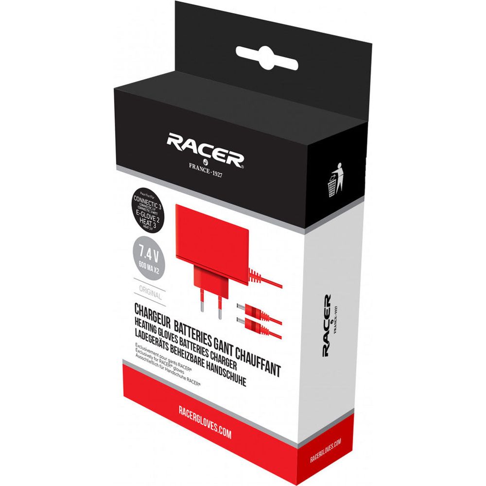 Racer (France) Soft Touch UK Battery Charger For Heated Gloves FREE 1 YEAR Returns, FREE UK Delivery | ThrottleChimp