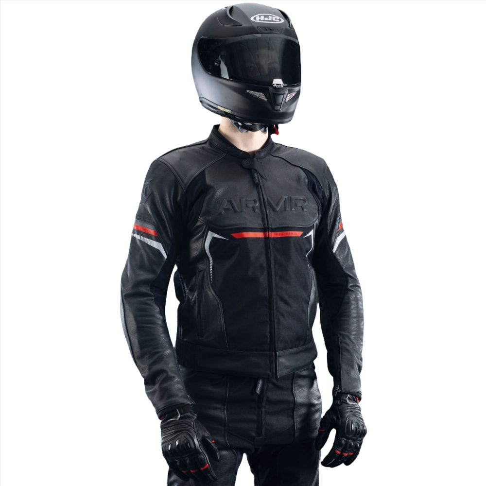 ARMR Raiden 3.0 Leather Jacket Black / Red FREE 1 YEAR Returns, FREE UK Delivery | ThrottleChimp