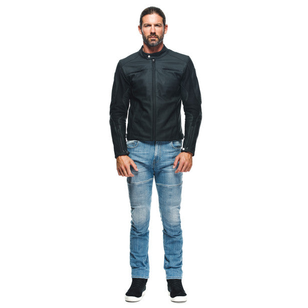 Dainese Razon 2 Leather Jacket Black FREE 1 YEAR Returns, FREE UK Delivery | ThrottleChimp