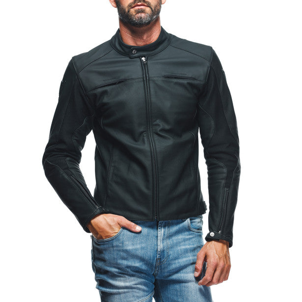 Dainese Razon 2 Leather Jacket Black FREE 1 YEAR Returns, FREE UK Delivery | ThrottleChimp