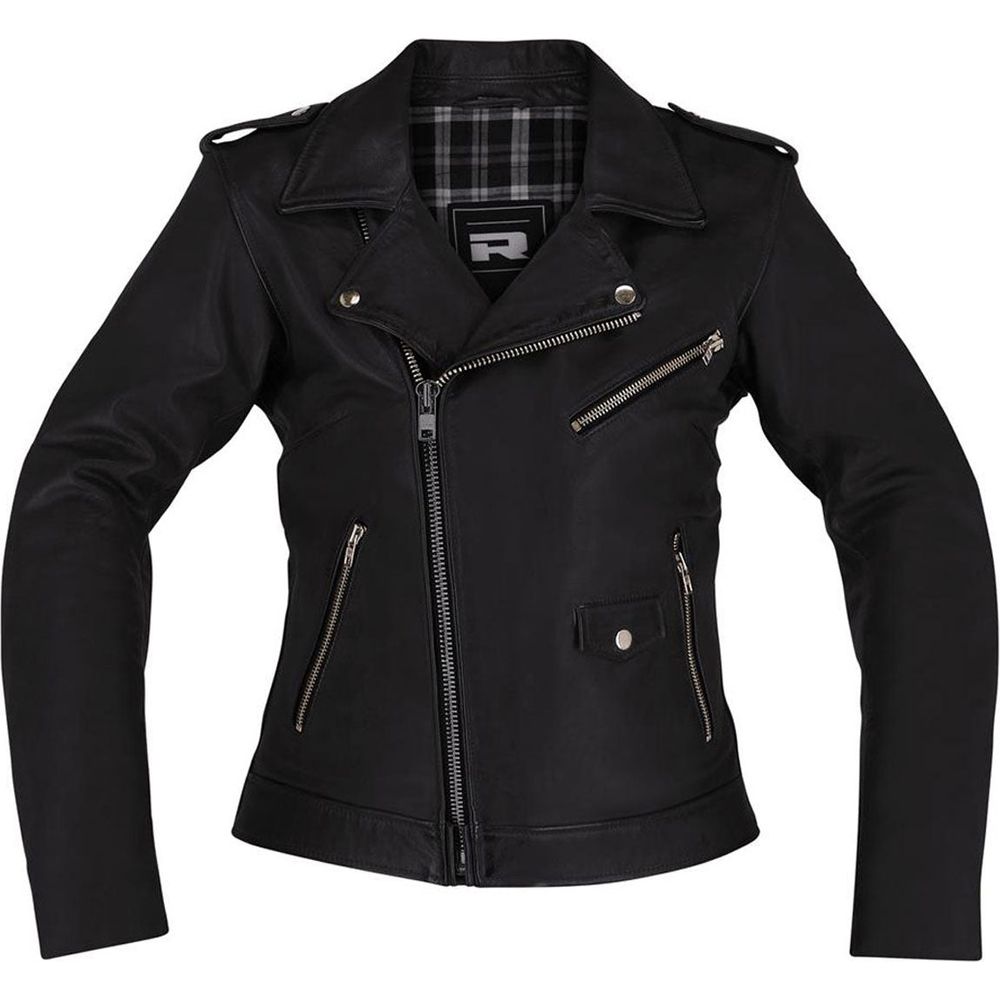 Richa Brighton Ladies Leather Jacket Black FREE 1 YEAR Returns, FREE UK Delivery | ThrottleChimp